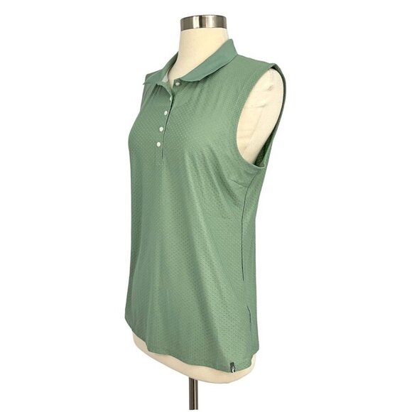 Kjus Size 6 Signe Polo Top Green Golf Tennis Sleeveless Casual Athletic Womens - Picture 6 of 11